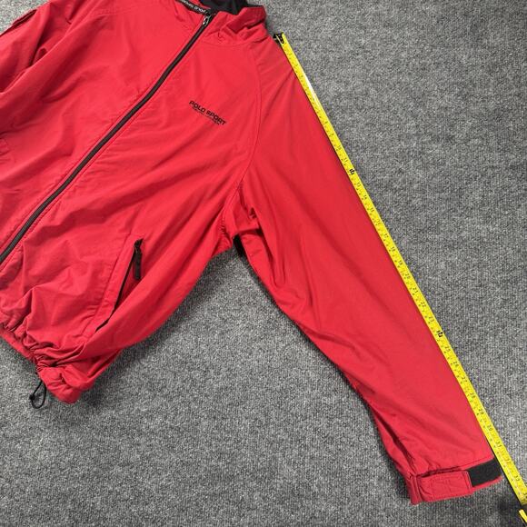 Vintage Y2K Polo Sport Ralph Lauren Windbreaker Men Large Full Zip Multi Pocket - Picture 13 of 13